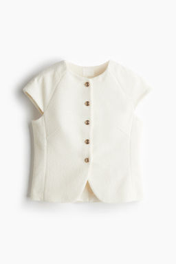Top con botonadura frontal