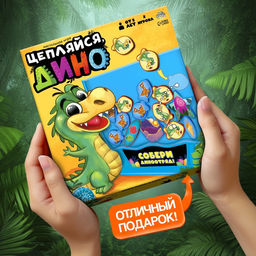Настольная игра «Цепляйся, Дино», 2 игрока, 5+