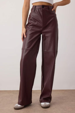 Relaxed/Rahat Straight/Boru Paca Dikis Detayl? Pantolon TWOAW26PL00097 - Trendyolmilla фото 3