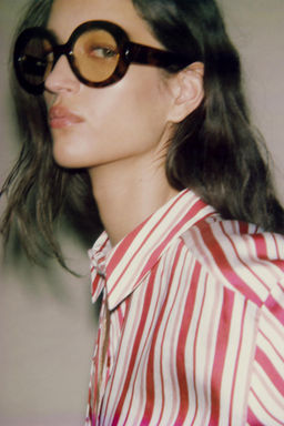 STRIPED SHIRT WITH TURN-UP SLEEVES - Zara фото 5