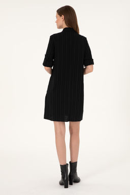 Женское черное тканое платье Неожиданная скидка в корзине - U.s. polo assn фото 4