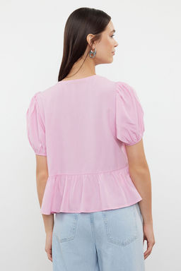 Pembe Baglamal? Dokuma Gomlek TWOSS24GO00237