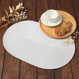 Салфетка сервировочная «Доляна. Овал», белая, 45×30 см