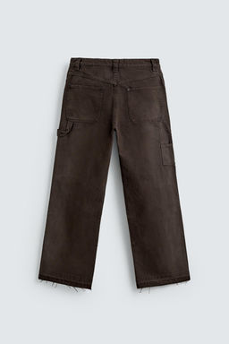 RELAXED FIT CARPENTER POCKET TROUSERS - Zara фото 8