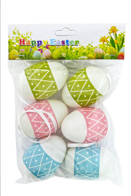 Пасхальный декор 3,5*5,5 см Яйца (6 шт) SF-7474, ассорти №3 - No name фото 2