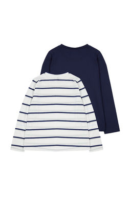 Lacivert*001 K?z Cocuk Duz Basic Bisiklet Yaka Pamuklu Orme T-Shirt TKDAW25TS00000 - Trendyolmilla фото 11