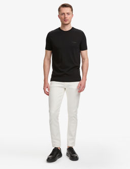 Siyah Slim Fit Bisiklet Yaka Triko Ti__rt