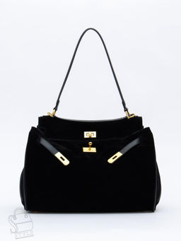 Сумка женская кожаная 2320YF black Polina&Eiterou  в Новосибирске