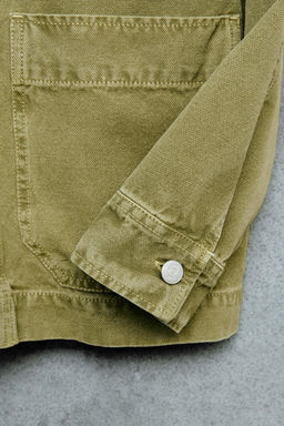STORIESZ - SOBRECAMISA CANVAS GARMENT DYE / Verde - Zara фото 4