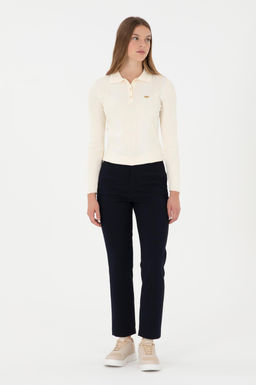 Женские темно-синие брюки из плотной ткани Неожиданная скидка в корзине - U.s. polo assn фото 3