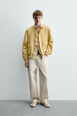 CAZADORA BOMBER T?CNICA REGULAR FIT / Vainilla
