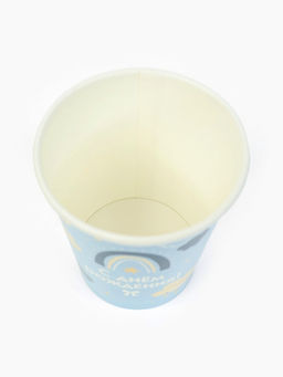 Цена за 10 шт. Стакан одноразовый бумажный «С Днём рождения», голубой, 250 мл