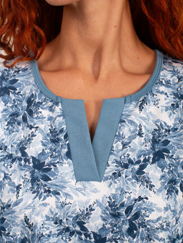 Ночная сорочка женская футер начёс МАДИНА ИНДИГО - Domtrik фото 4