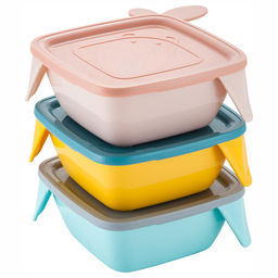 Lalababy Тарелка глубокая пластмассовая Play with Me Birdie д158мм, h58мм, с мягкой крышкой, персиковая карамель (Россия) - Домашняя мода фото 5