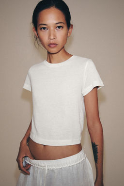 CAMISETA R?STICA MANGA CORTA / Blanco