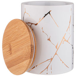 БАНКА ДЛЯ СЫПУЧИХ ПРОДУКТОВ КОЛЛЕКЦИЯ ЗОЛОТОЙ МРАМОР 550МЛ 10,5*13,7 СМ - Lefard фото 4