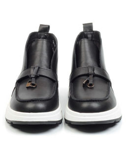 01-5281-1BLACK Ботинки демисезонные женские (натуральная кожа, байка) - No name фото 12