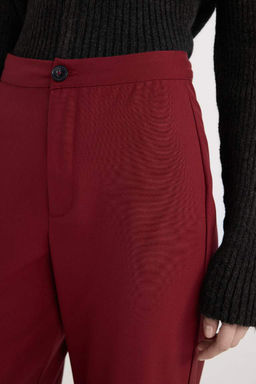 Широкие брюки Широкие брюки Базовые прямые брюки с высокой талией стандартной длины - Defacto фото 6