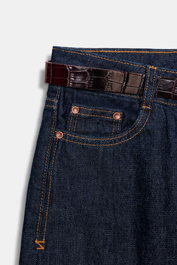 Z1975 WIDE-LEG BELTED JEANS - Zara фото 9