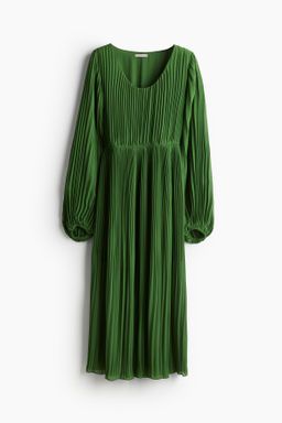 Vestido plisado de gasa