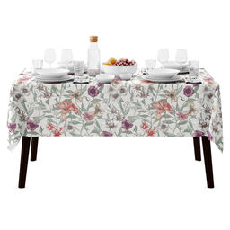 Скатерть 120х145см Марина Дор, длина стола до 105см, на 4 персоны, рогожка, хлопок Премиум 186г/м2, упаковка классическая 28х41см, Домашняя мода (Россия)