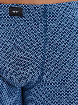 Цена за 2 штуки! Трусы мужские боксеры темно-синие с принтом кубы - Mark formelle фото 3