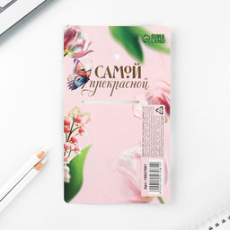 Цена за 2 шт. Подарочный набор: блокнот, карандаши (2 шт.) и значок 8 марта - Artfox фото 7