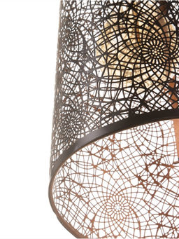 Светильник «Манчестер» (Вышивка) 1×40 Вт Е27 черный 12.5×12.5×24+100 см