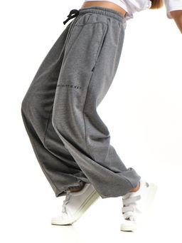 Брюки с принтом из футера UD 8021 графит меланж - Mini maxi фото 3