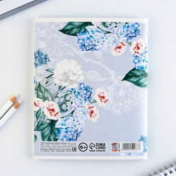 Тетрадь в клетку, 96 л., А5, на скрепке, блок №1, Flowers blossom