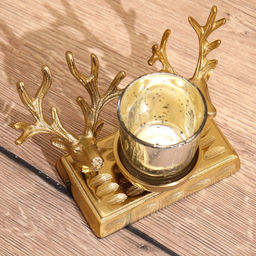 Подсвечник «Олени», 17×11×10 см, алюминий