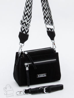 Сумка женская кожаная 1024CF black Polina&Eiterou