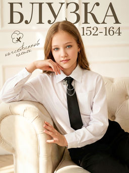 Рубашка для девочек СИНЯЯ МОДА W1515B-G39
