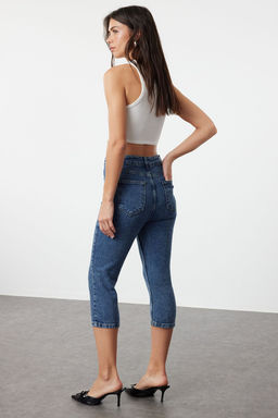 Mavi Yuksek Bel Kapri Jeans TWOAW25JE00010 - Trendyolmilla фото 5