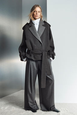 SHORT BELTED COAT ZW COLLECTION LIMITED EDITION