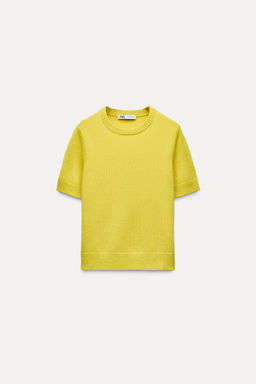 BASIC 100% WOOL SHORT SLEEVE TOP - Zara фото 11