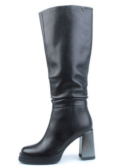 02-B6233-6051-3BM-1 BLACK Сапоги зимние женские (натуральная кожа, натуральный мех)