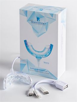 Капа с лед лампой для отбеливания зубов (White) проводная