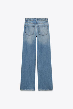TRF WIDE-LEG MID-RISE FULL LENGTH JEANS - Zara фото 25