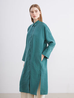 Oversize Modal Kar???ml? Kad?n G?mlek Tunik