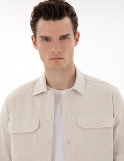 Рубашка Pierre Cardin Comfort Fit бежевая
