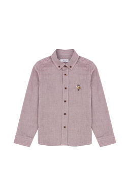 Базовая рубашка вишневого цвета с длинным рукавом для мальчика Неожиданная скидка в корзине