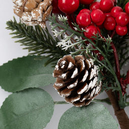 Blumentag VDD-68 Веточка декоративная с ягодами и шишками 6 х 1 шт. 29 см 01  фото 4