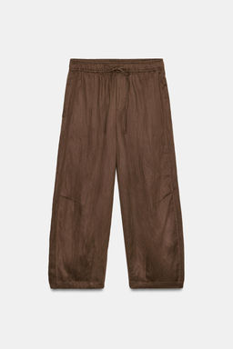 PANTAL?N PIJAMERO BALLOON / Marr?n chocolate - Zara фото 7