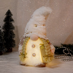 Новогоднее украшение Гном светодиодный 16x8x38 см / B116 /уп 100/ (Девочка) - Галеонтрейд фото 13