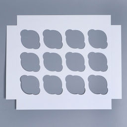 Цена за 4 шт. Коробка складная на 12 капкейков с окном «С Новым годом!» 32.5×25.5×10 см