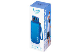 Бутылка для воды 1,5 л 10*10*28,5 см "Style Matte" с углублениями д/пальцев небесная