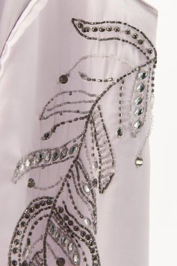 CREPE DRESS WITH BEADS AND EMBROIDERY - Zara фото 8