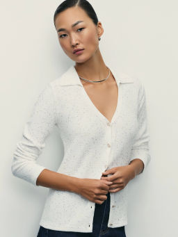 Кардиган из хлопка с пайетками / Zarina фото 8