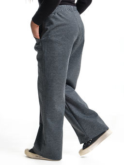 Брюки палаццо в клетку штаны для девочки детская одежда вещи 22-7859 черная клетка - Mini maxi фото 11